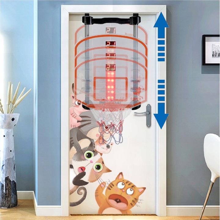 Koszykówka dla dzieci INTERAKTYWNA TABLICA LICZNIK DŹWIĘK ŚWIATŁA kosz gry