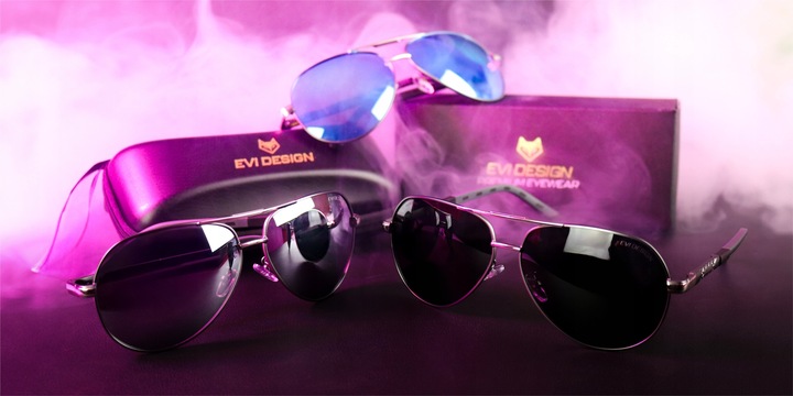 OKULARY PRZECIWSŁONECZNE męskie AVIATOR POLARYZACYJNE PILOTKI UV400 +