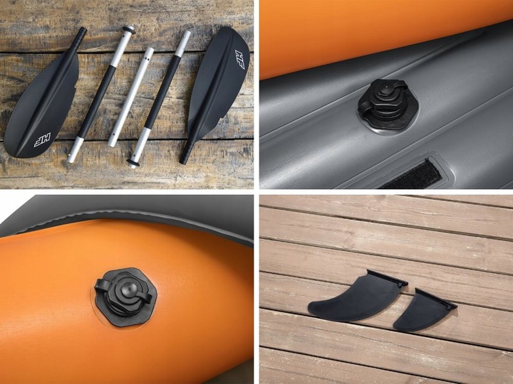 Kajak 3 osobowy Rapid Bestway 65132 Pompka Wiosła Torba NOWY MODEL 2024