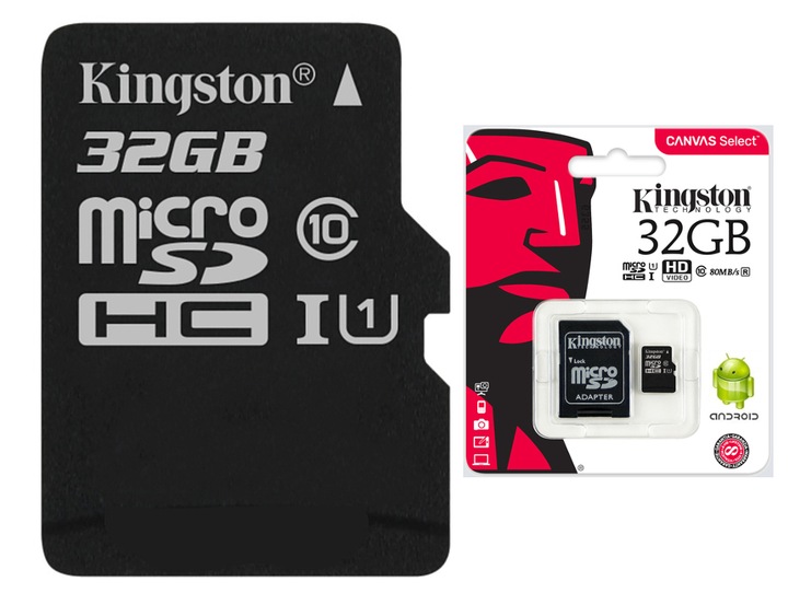 KINGSTON KARTA PAMIECI 32GB MICRO SD class 10 UHS
