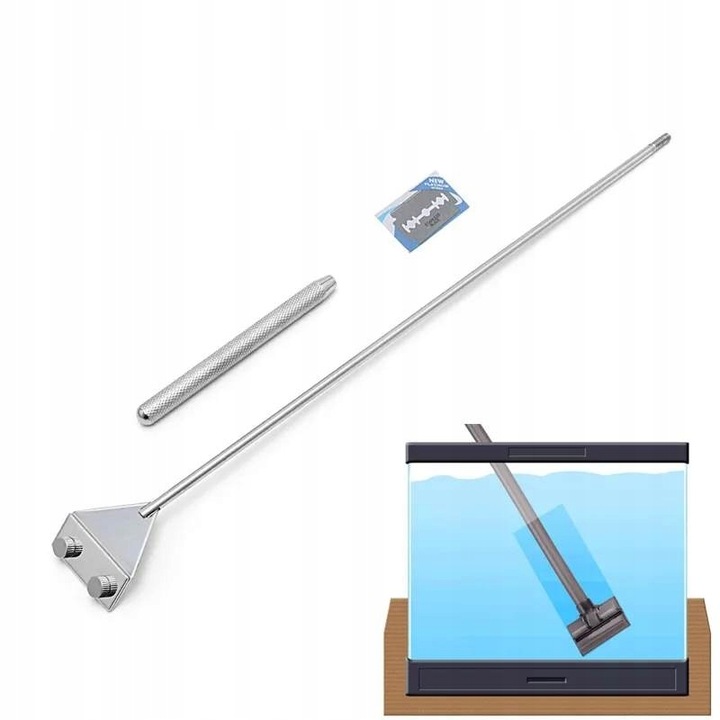 CZYŚCIK SKROBAK SKROBACZKA DO CZYSZCZENIA SZYB AKWARIUM Z GLONÓW ŻYLETKA