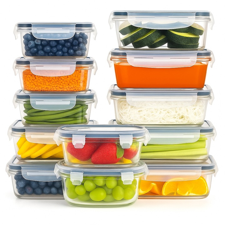 12x POJEMNIKÓW NA ŻYWNOŚĆ LUNCHBOX ŚNIADANIÓWKA BEZ BPA DO MIKROFALI