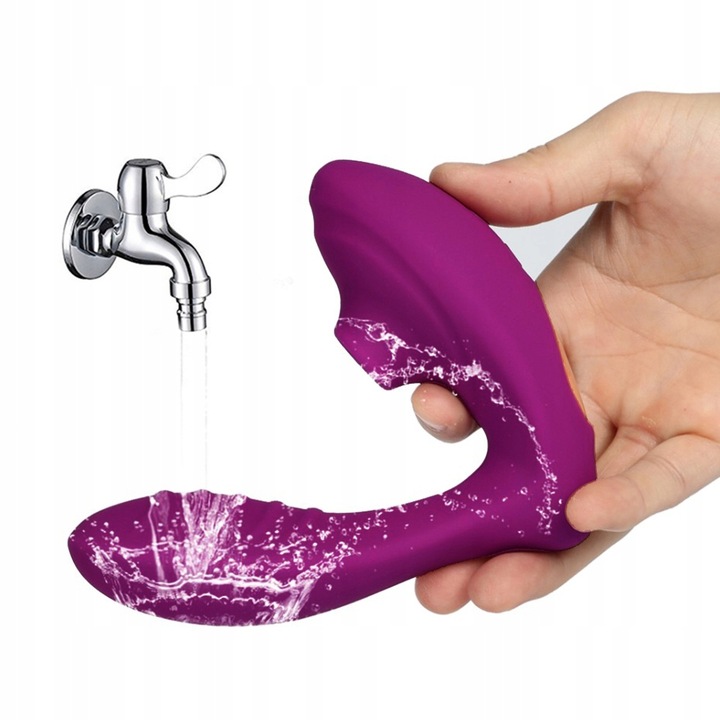 WIBRATOR SSĄCY CIPKĘ, MASAŻER MOTYLEK Z PENISEM, STYMULATOR ŁECHTACZKI