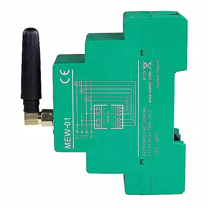ZAMEL Monitor Licznik Energii Elektrycznej Prądu Wi-Fi 3F+N SUPLA