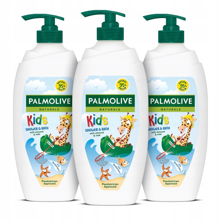 PALMOLIVE żel i płyn do kąpieli dla dzieci 3x750ml
