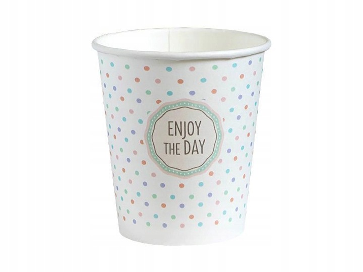 KUBKI PAPIEROWE DO KAWY 250ML SUP PASTELE + WIECZKA 100SZT