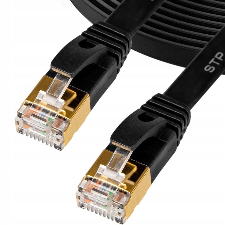 KABEL ETHERNET SIECIOWY LAN PATCHCORD SKRĘTKA INTERNET PŁASKI SFTP CAT7 10M