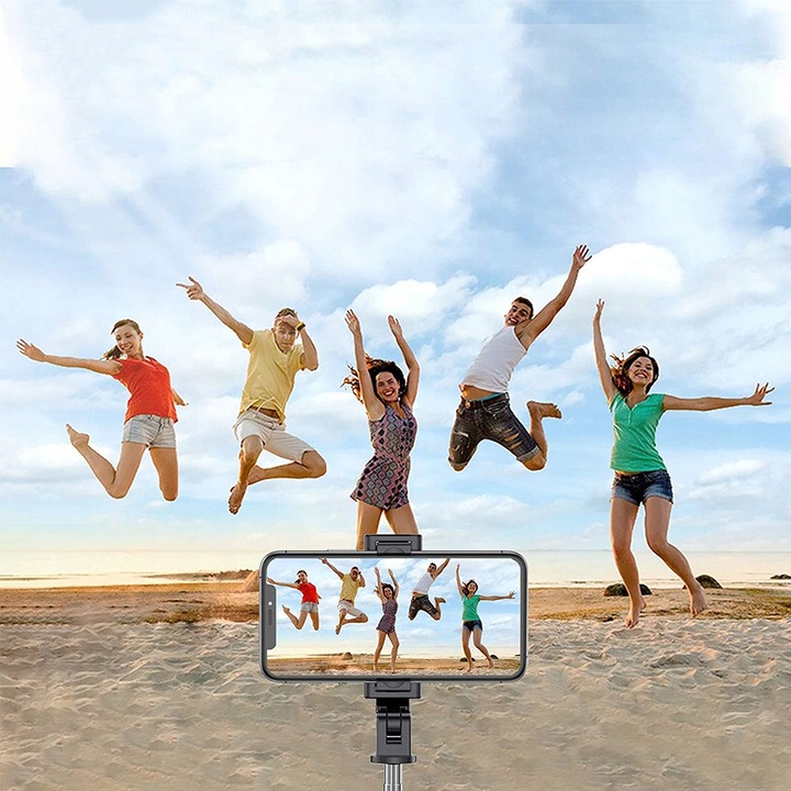 KIJEK DO SELFIE STICK STATYW DO TELEFONU Z PILOTEM BLUETOOTH TRIPOD STATYW
