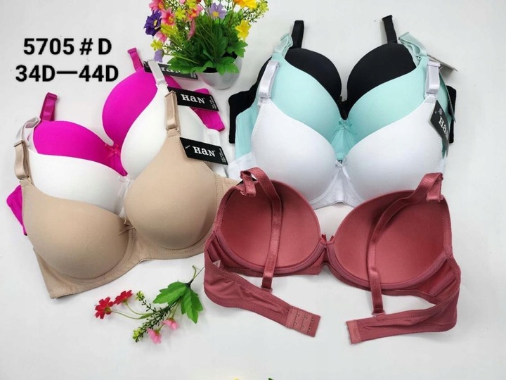 Biustonosz gładki stanik usztywniany zbierający z fiszbinami 75D kolory