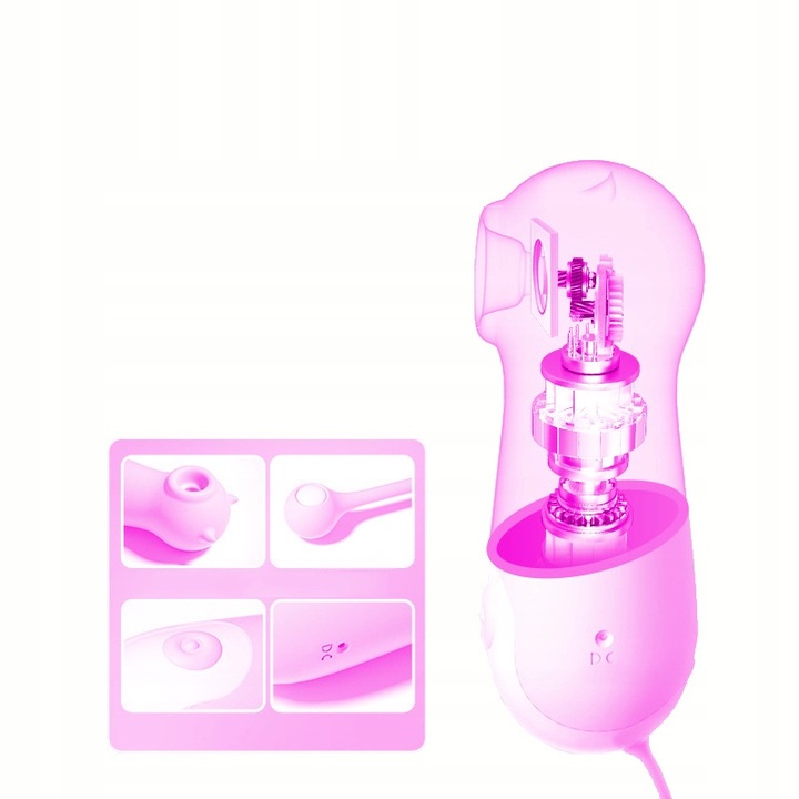 WIBRATOR SSĄCY ŁECHTACZKĘ, MASAŻER Z AKUMULATOREM