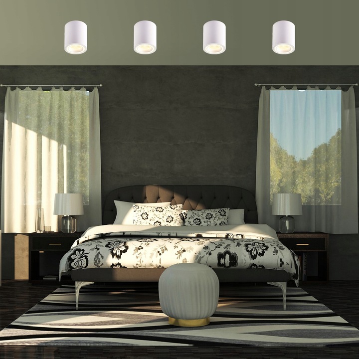 Oprawa Natynkowa Halogenowa Tuba LED GU10 spot sufitowa biała