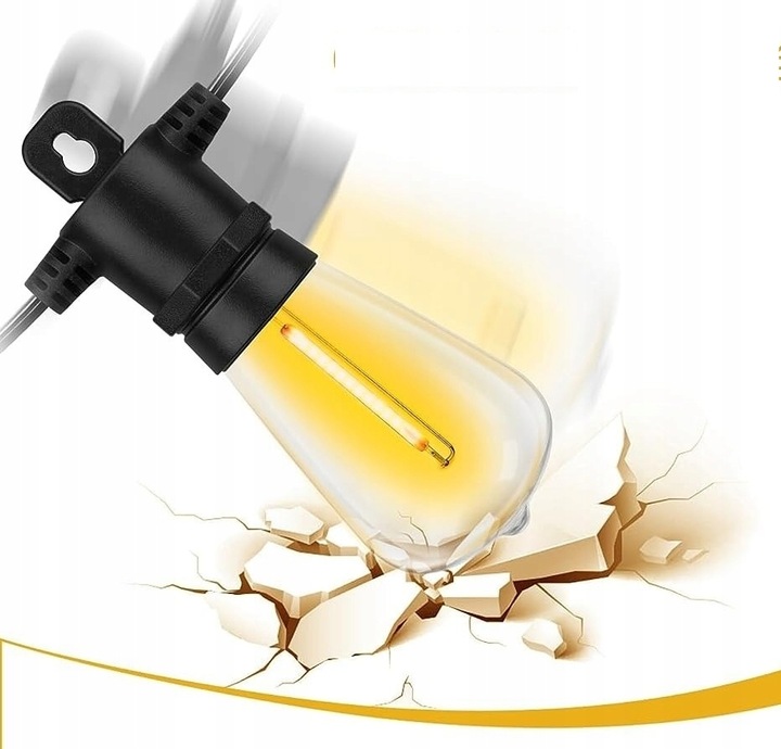 GIRLANDA SOLARNA lampki ogrodowe ŻARÓWKI duże LED