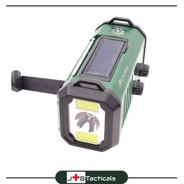 RADIO PRZENOŚNE awaryjne FM/AM SOLARNE z korbką POWERBANK LATARKA