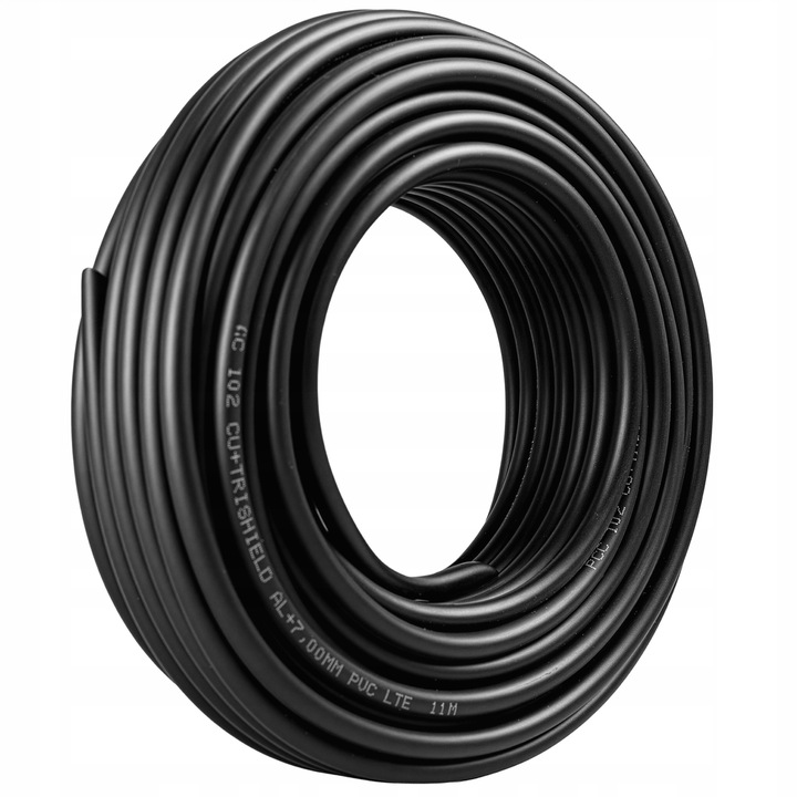 KABEL ANTENOWY KONCENTRYCZNY CZARNY ŻEL Cu PRZEWÓD ZEWNĘTRZNY ZIEMNY