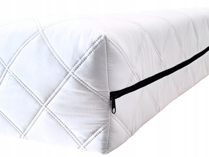 Materac 140x200 kieszeniowy ŚREDNIO TWARDY pocket 7 stref BLANCO