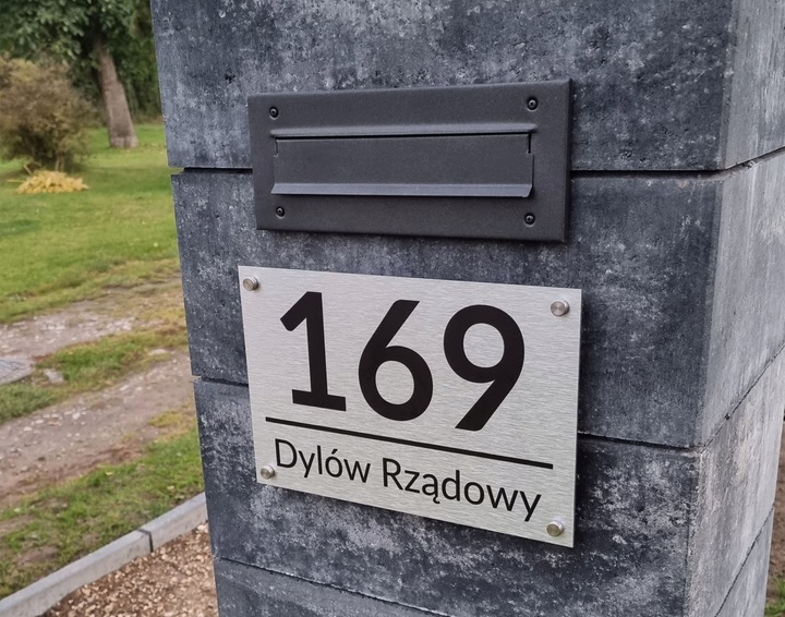 Tabliczka z numerem na dom tablica adresowa aluminiowa numer domu