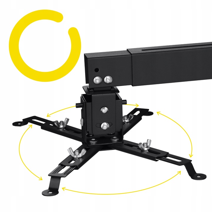 UCHWYT WIESZAK do projektora Sufitowy Ścienny CZARNY OVERMAX 2w1