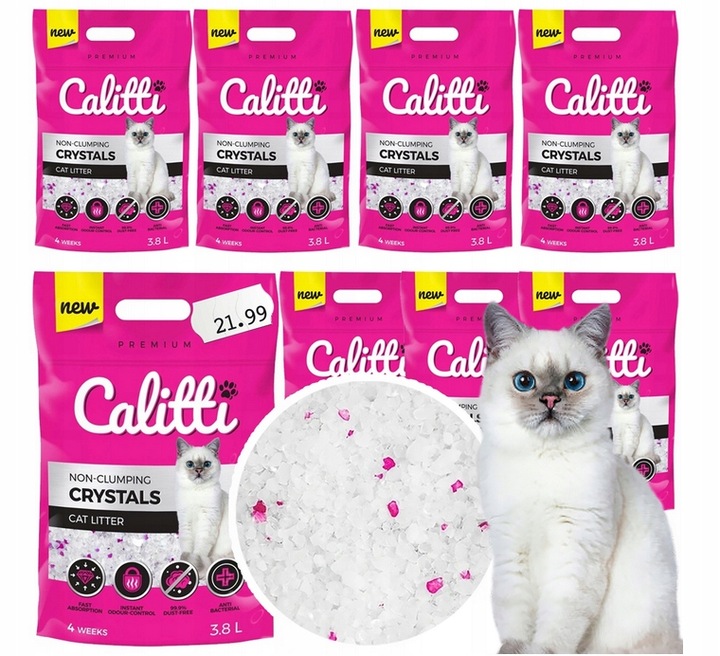 CALITTI Crystal - żwirek silikonowy 8x3,8l