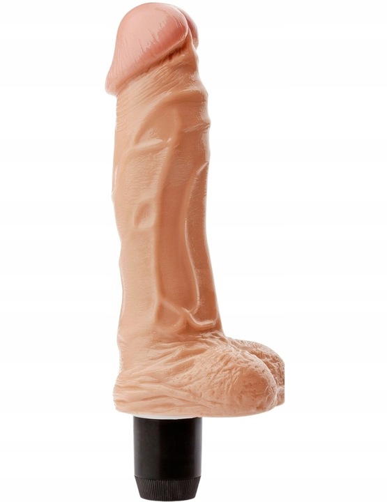 SEX PENIS NATURALNE DILDO Z WIBRACJAMI - WIBRATOR Z KRĘGOSŁUPEM