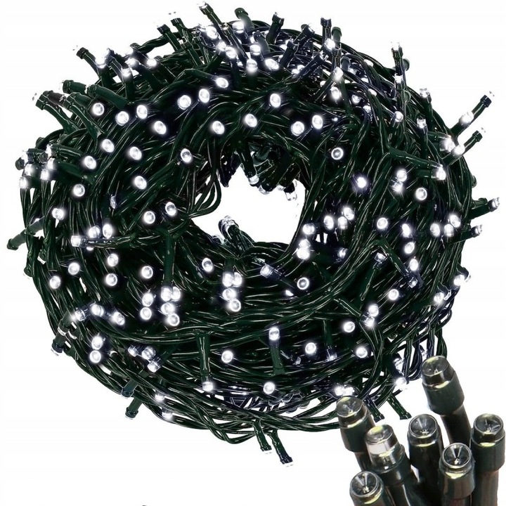 LAMPKI CHOINKOWE 1000 LED ZEWNĘTRZNE WEWNĘTRZNE BIALY ZIMNY