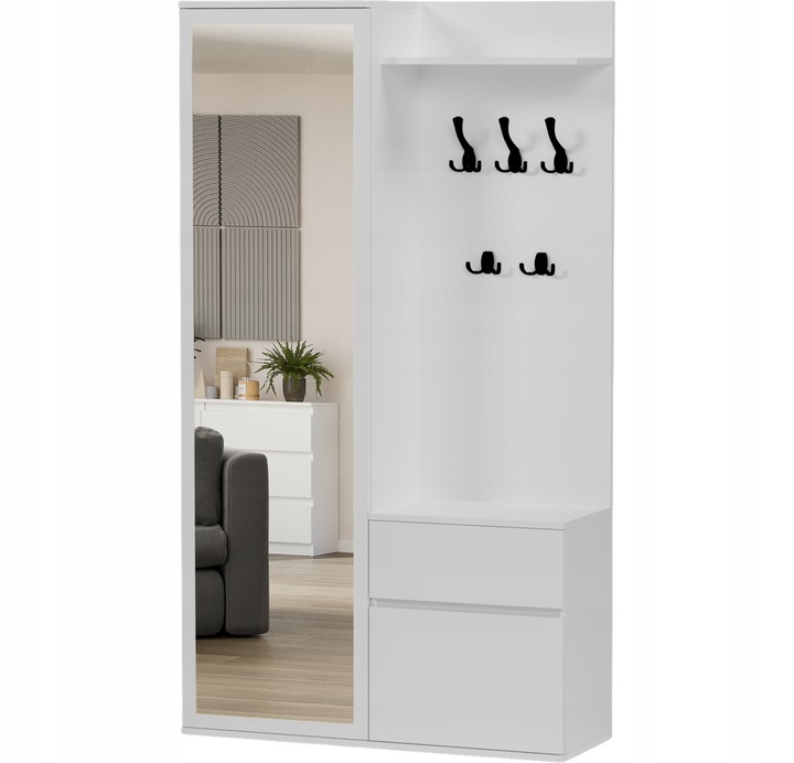 Garderoba szafa lustro wieszak szafka na buty biała V-5 Producent