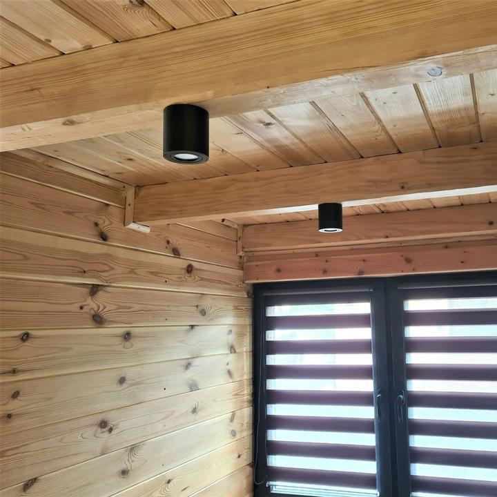 Oprawa natynkowa halogenowa TUBA LED GU10 Ruchoma CZARNA SPOT sufitowa