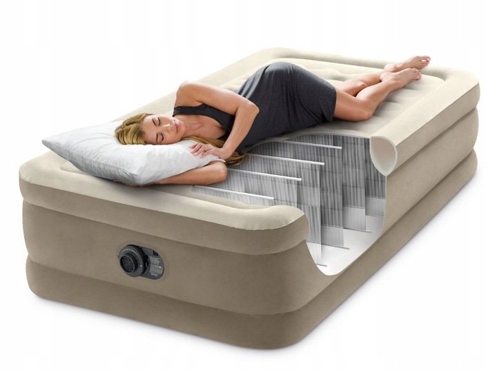 Materac Dmuchany Jednoosobowy Łóżko z Pompką 230V Intex 64426ND MODEL 2024