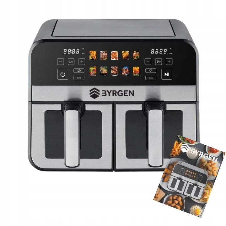 Air Fryer dwukomorowy 9L frytkownica beztłuszczowa dual 2400W suszarka