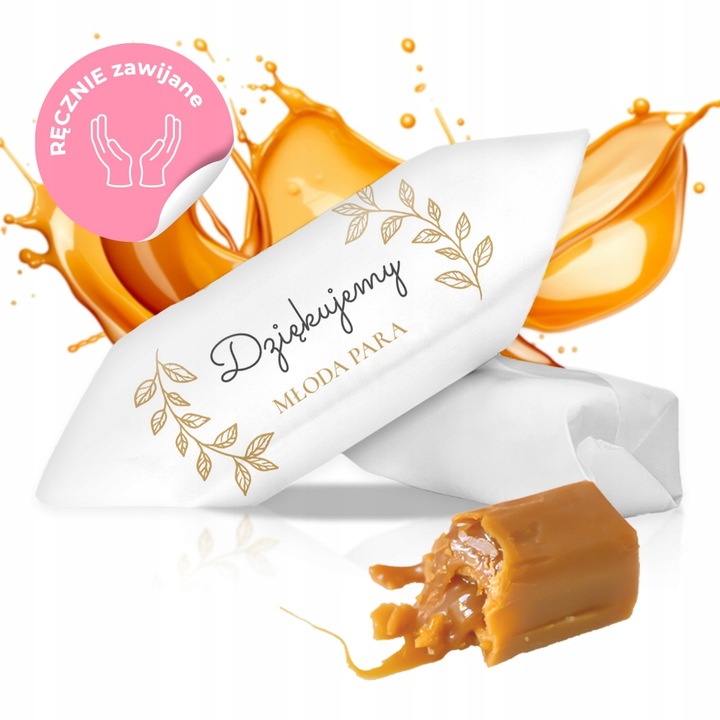 Krówki Ślubne 1 KG Podziękowanie Prezent Express 48h Krówki na wesele