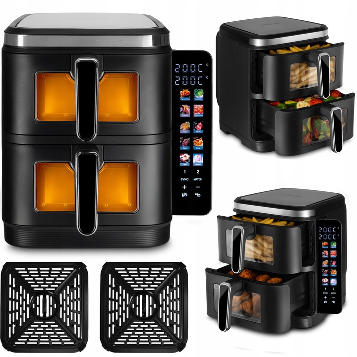 FRYTKOWNICA PIONOWA BEZTŁUSZCZOWA AIRDWELLER 2800W 11L XXL AIR FRYER