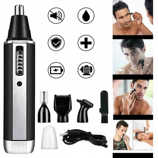 Maszynka trymer 4W1 DO WŁOSÓW BRODY nosa brwi KEMEI 4 nakładki