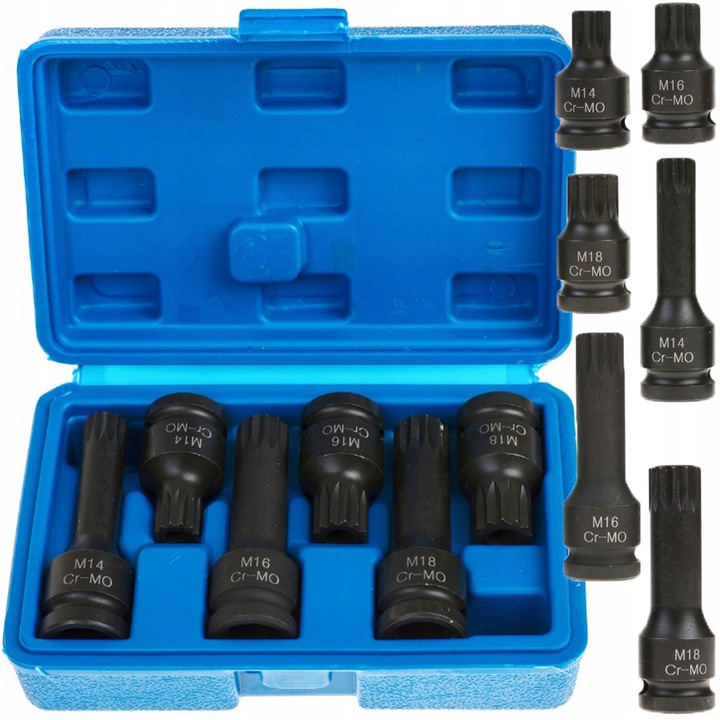 KLUCZE BIT SPLINE UDAROWE 1/2 M14-M18 XZN PIASTA VW AUDI SKODA