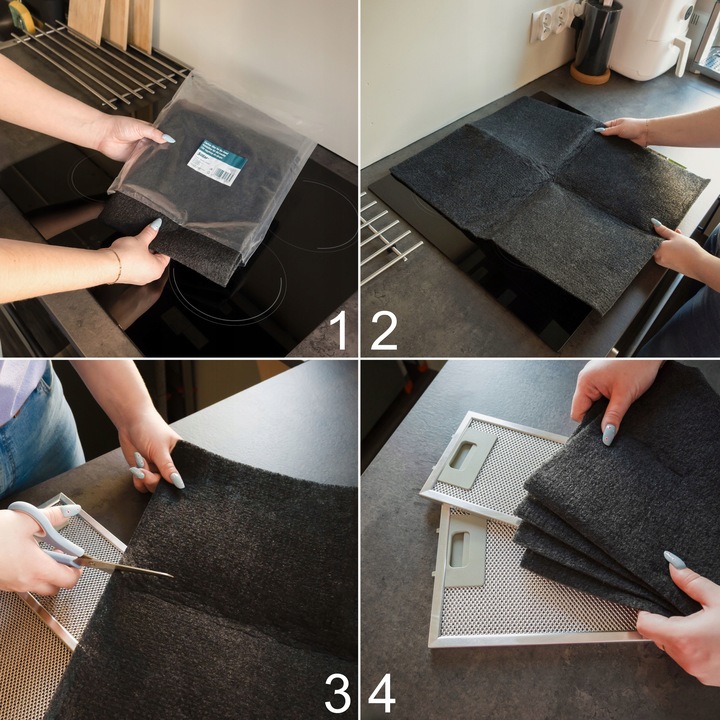 2x FILTR WĘGLOWY do okapu uniwersalny 57x47 cm do wycięcia