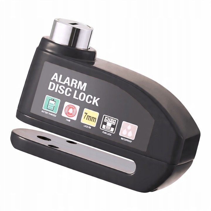 ALARM ZAPIĘCIE NA TARCZĘ HAMULCOWĄ ROWER MOTOR BLOKADA ROWEROWA 110d ABS