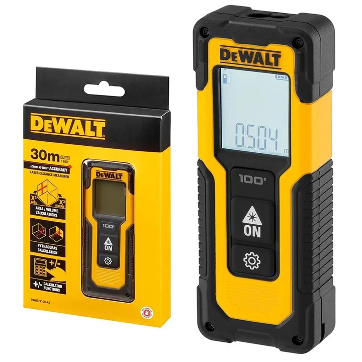 Dalmierz laserowy 30m LCD IP40 DeWALT DWHT77100 / ENERGOTYTAN POLSKA