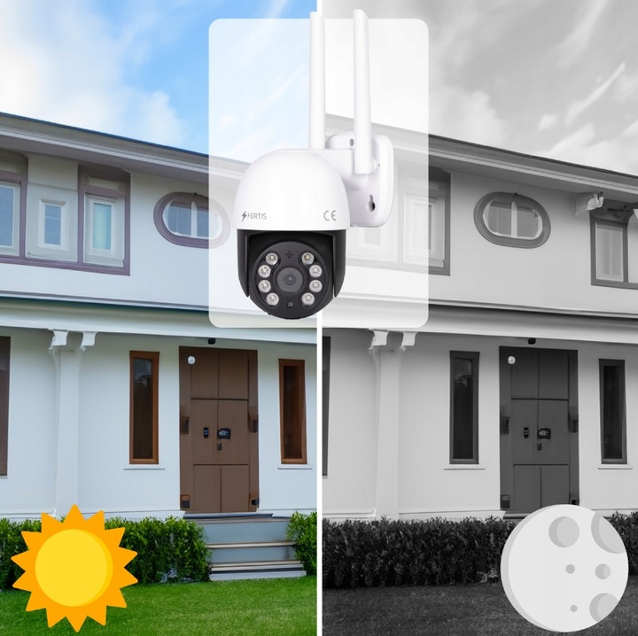 KAMERA ZEWNĘTRZNA OBROTOWA IP WIFI 8MPX 4K ULTRA HD 4x ZOOM DO MONITORINGU