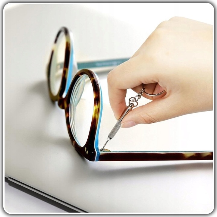 ZESTAW DO NAPRAWY OKULARÓW ŚRUBKI NOSKI SILIKONOWE 35 par nosków