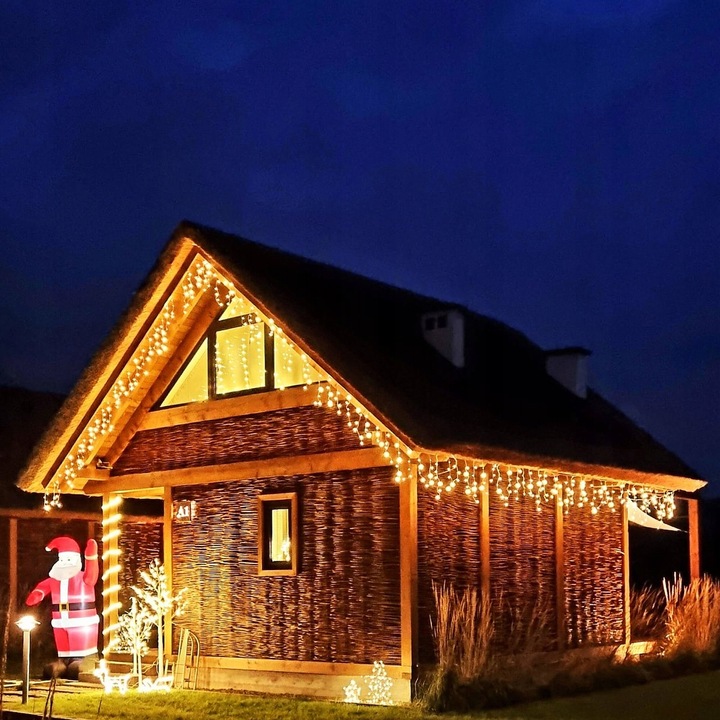 LAMPKI SOPLE CHOINKOWE 300LED KURTYNA ŚWIETLNA FLASH LED ZEWNĘTRZNY TIMER