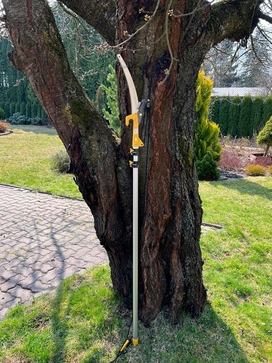 PIŁA TELESKOPOWA Z SEKATOREM NA TRZONKU 3,75m 375cm DO GAŁĘZI 2w1