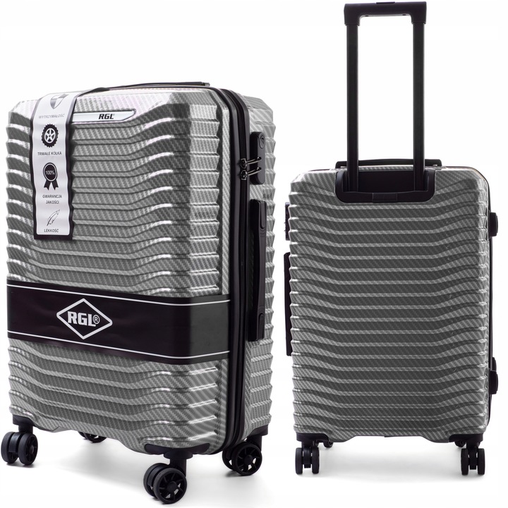 ŚREDNIA XL WALIZKA NA KÓŁKACH PC1 RGL TORBA PODRÓŻNA POLICARBON POLIWĘGLAN