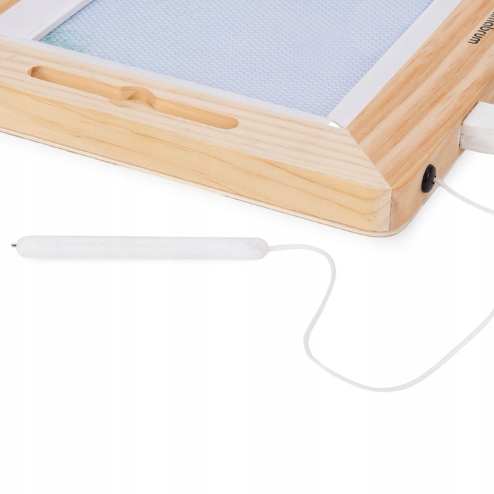 Drewniany Magnetyczny Znikopis z Pieczątkami - Tablica do Rysowania Tablet