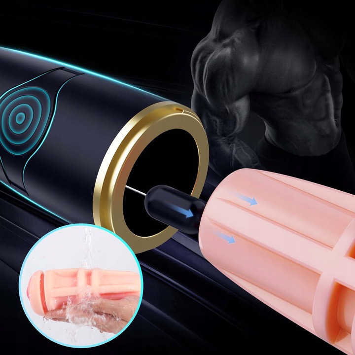 Realistyczne wibracje Męski masturbator Automatyczny 3D POCHWA