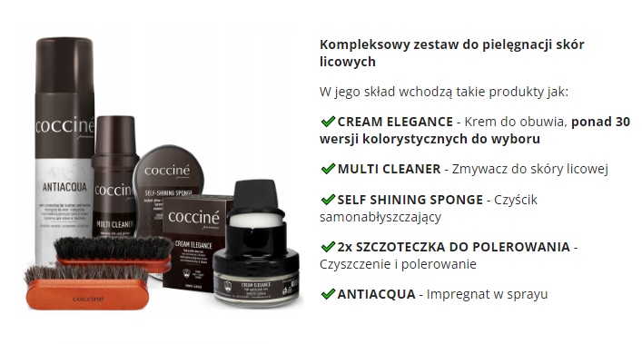 COCCINE ZESTAW 6W1 DO CZYSZCENIA BUTÓW SKÓRZANYCH