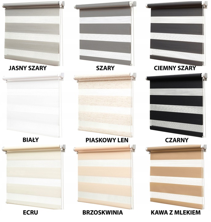 ROLETA ROLETY DZIEN NOC 65X150 NA WYMIAR BEZINWAZYJNE NAPINACZ ŻALUZJE