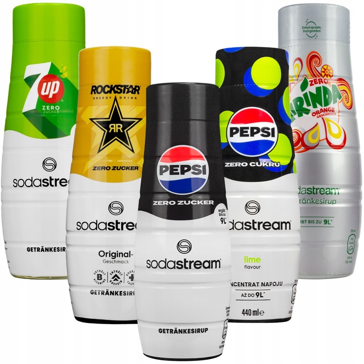 5x KONCENTRAT MIRINDA ZERO ROCKSTAR ENERGY 7UP PEPSI MAX PEPSI MAX