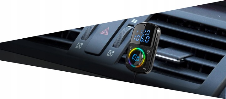 Transmitter FM Bluetooth NAVITEL BHF08 PRO -miernik napięcia, USB-A i USB-C