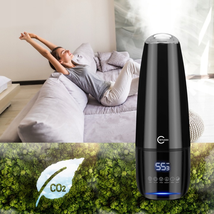 Nawilżacz powietrza DUŻY AUTOMATYCZNY 8w1 +AROMATERAPIA OLEJKI FILTR