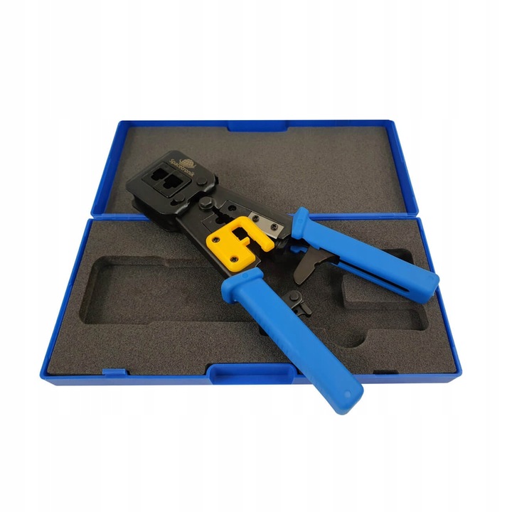 Zaciskarka RJ45 Przelotowa Złącz Wtyków RJ-45 Zaciskacz Złączek RJ 45 11 12