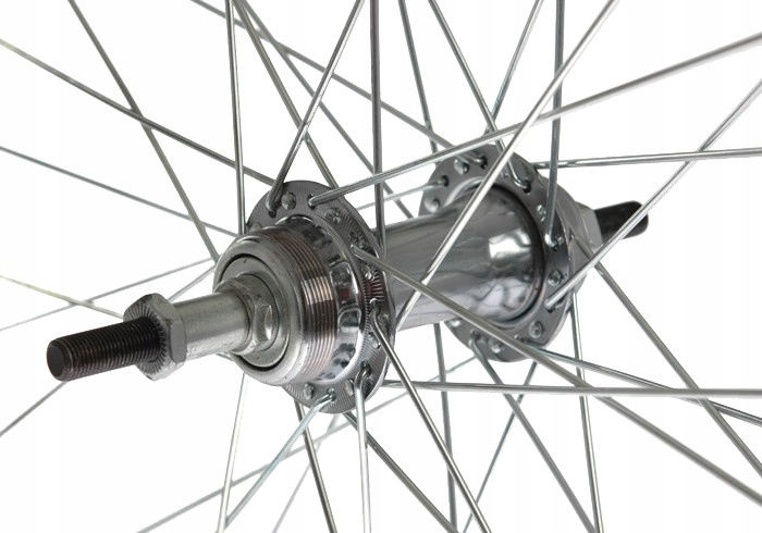 KOŁO ROWEROWE 26 CALI TYŁ TYLNE WOLNOBIEG OBRĘCZ ALUMINIOWE V-BRAKE SREBRNE