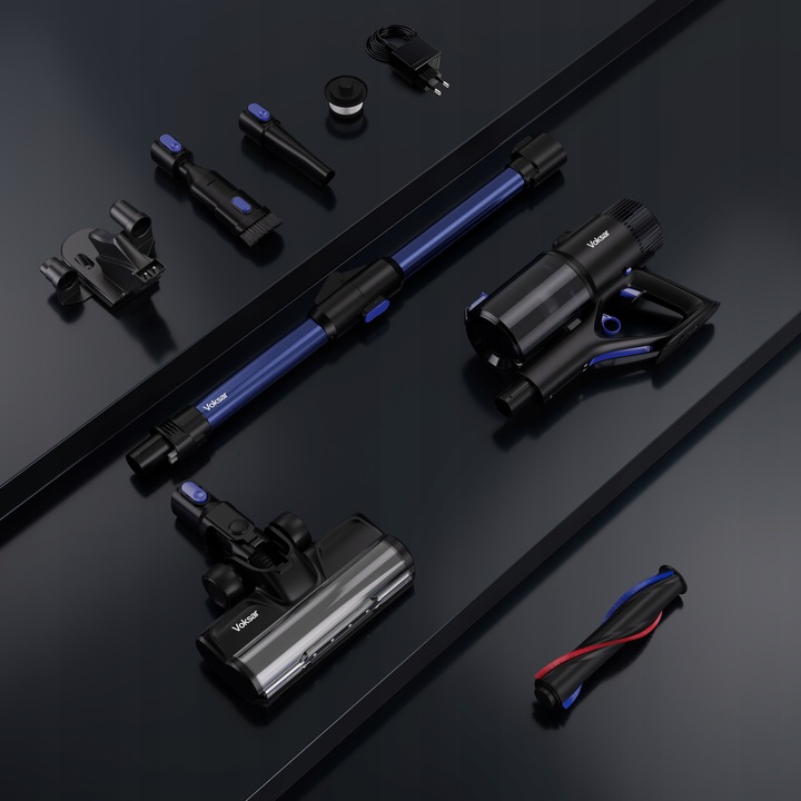 Odkurzacz Bezprzewodowy Pionowy VOKSAR V11s 5w1 LED FLEX TUBE HEPA